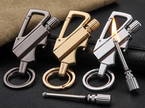 Metal permanent match keyring - metal,