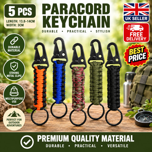 Paracord keyring keychain - paracord,