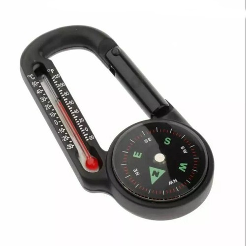 Compass carabiner thermometer - carabiner,